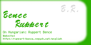 bence ruppert business card